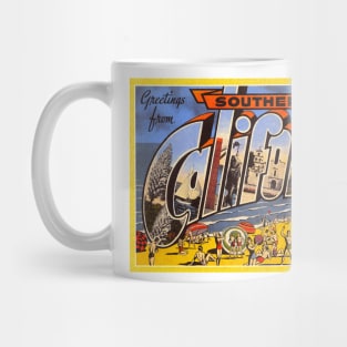 Greetings from Southern California - Vintage Large Letter Postcard Mug